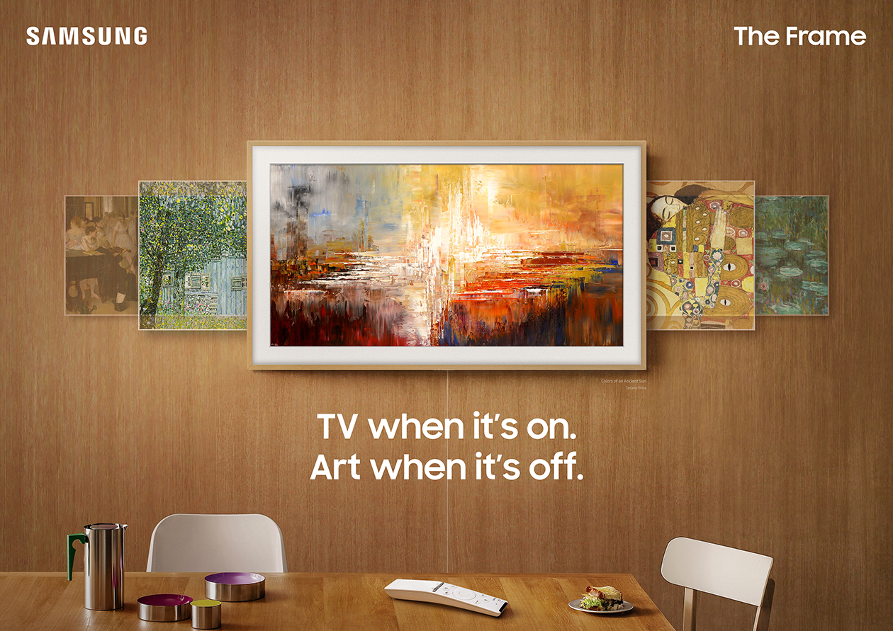 The Frame 2019 – kunst-TV med QLED Billede af the Frame som viser et kunstmaleri