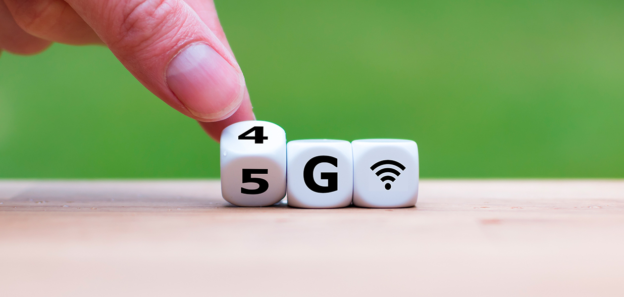 5G To terninger med teksten 5G