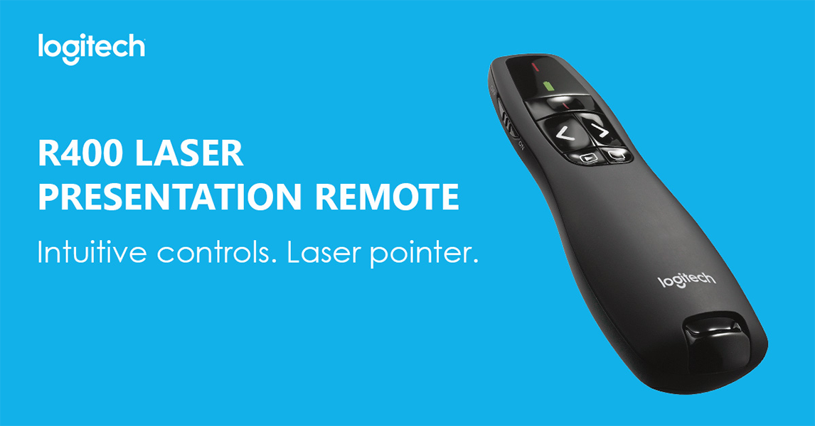 Ergonomi kombineret med ydeevne Logitech R400 Presenter
