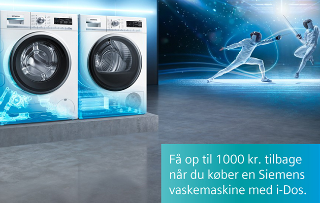 i-Dos dosering af vaskemiddel Siemensvaskemaskiner med i-Dos