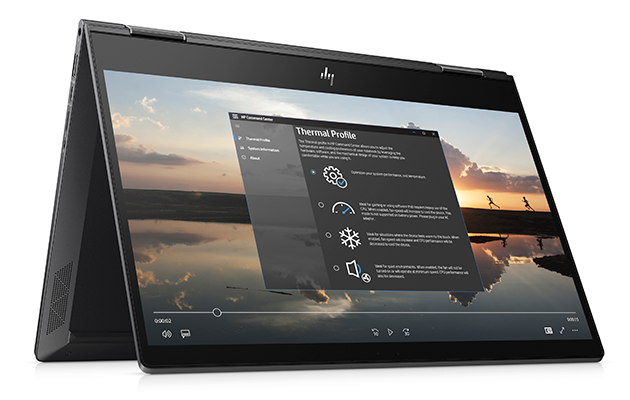 HP Envy x360 - En computer, der vil følge dig hele dagen HP Envy x360 med HP Command Center vist på skærmen