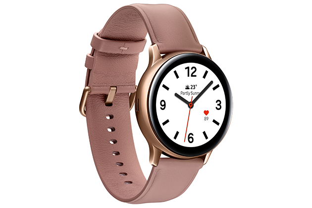 Samsung Galaxy Watch Active 2 guld front Samsung Galaxy Watch Active 2 guld front