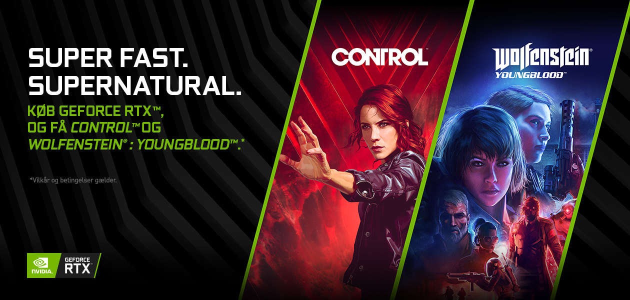 Køb GeForce RTX, få Control og Wolfenstein: Youngblood