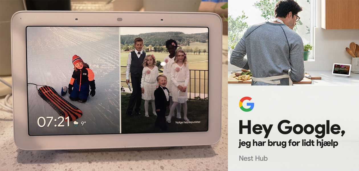 Sådan viser du dine billeder på Google Nest-skærmen Barn i sneen og børn klædt på til et bryllup
