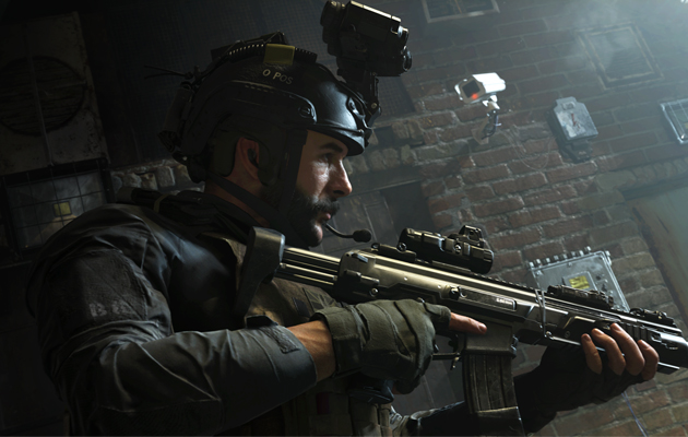Historien i Modern Warfare er præcis lige så opslugende som i de tidigere spil Nærbillede af en soldat i Call Of Duty: Modern Warfare