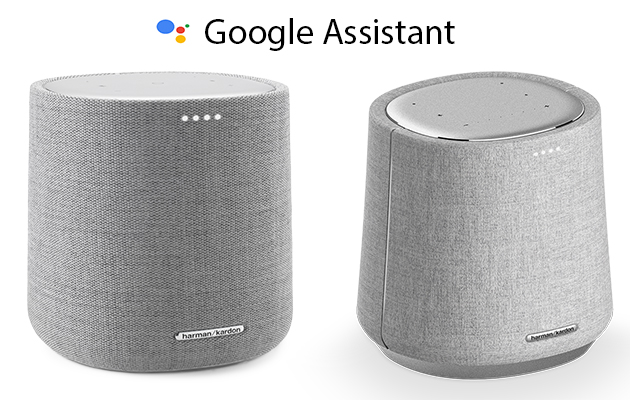Med Google Assistant kan du let styre dit trådløse Citation-system med stemmen To Citation-højttalere med Google Assistant logo og tekst