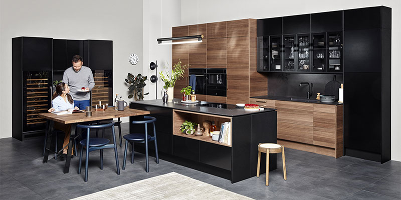 Køkkenserien Edge af typen Walnut
