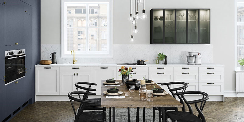 Shaker Classic White er en tidløs model Hvidt køkken – Shaker Classic White fra Epoq