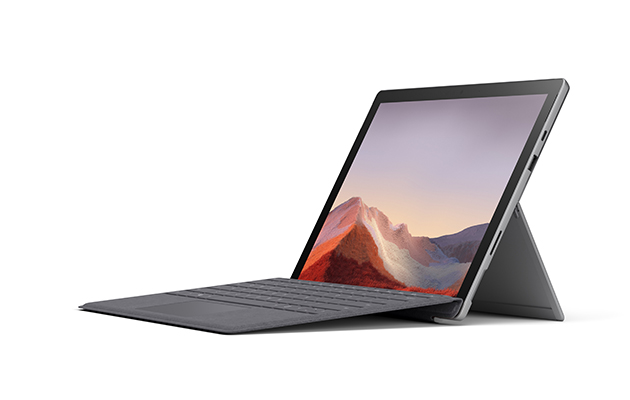 Surface Pro 7 kan være en bærbar computer Surface Pro 7 i bærbar computer-tilstand