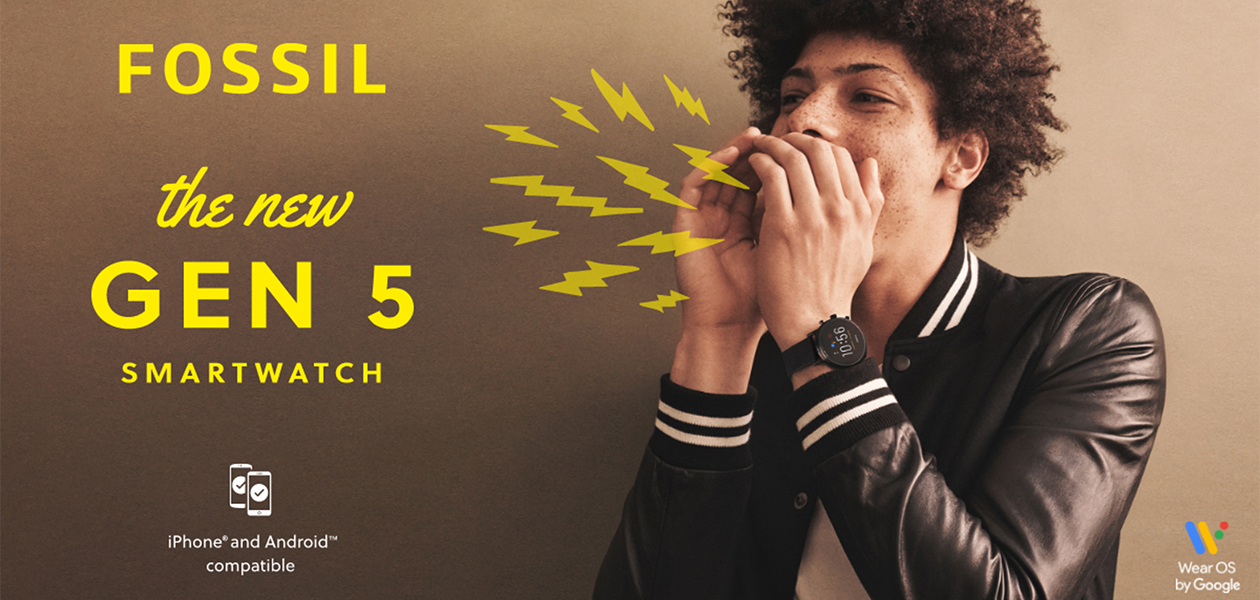 Det nye GEN 5 smartwatch Mand taler til nyt GEN 5 Fossil ur