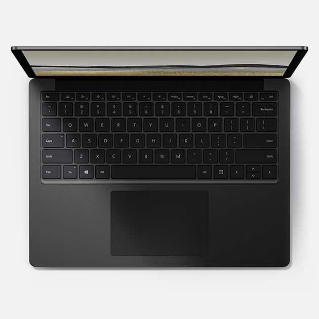Surface Laptop 3 fra Microsoft vist ovenfra Surface Laptop 3 fra Microsoft vist ovenfra