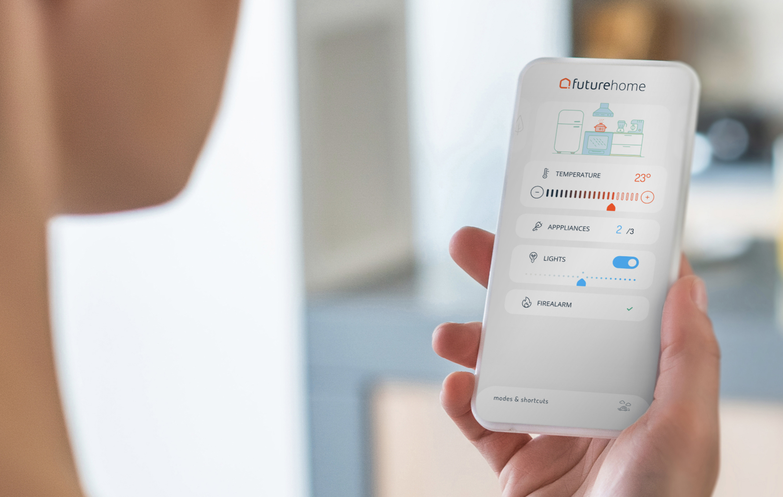 Med Futurehome kan du trygt lade din mobiltelefon op Futurehome-appen