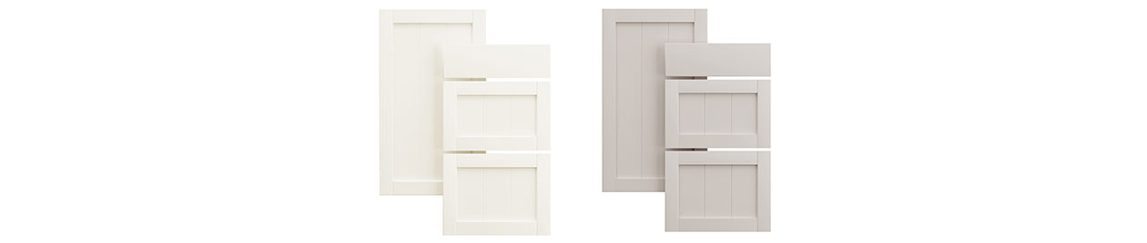 Epoq-fronter af typen Allmo Offwhite og Allmo Grey Epoq-fronter af typen Allmo Offwhite og Allmo Grey