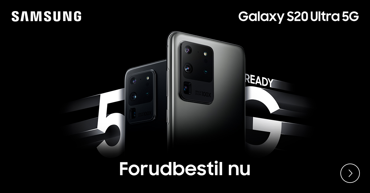 Forudbestil din Samsung Galaxy S20, S20 Plus eller S20 Ultra allerede i dag Samsung Galaxy S20-banner
