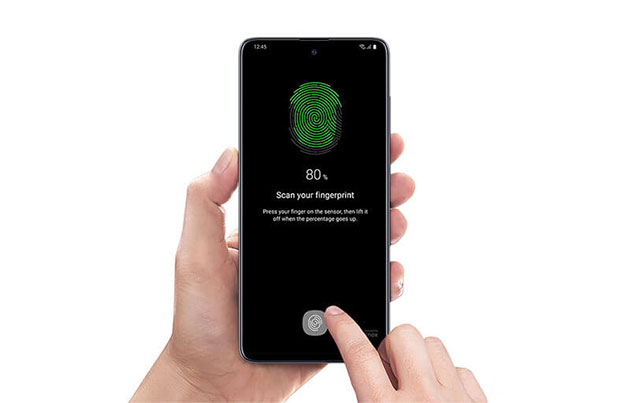 Din finger er nøglen til din Samsung-mobil Galaxy A51 med fingeraftrykslæser