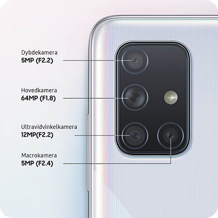 Flere kameraer giver flere muligheder Samsung Galaxy A71 og kameraets specifikationer