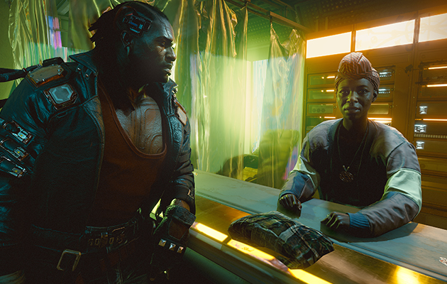 I Cyberpunk 2077 spiller du den kriminelle lejesoldat V V – en kriminel lejesoldat