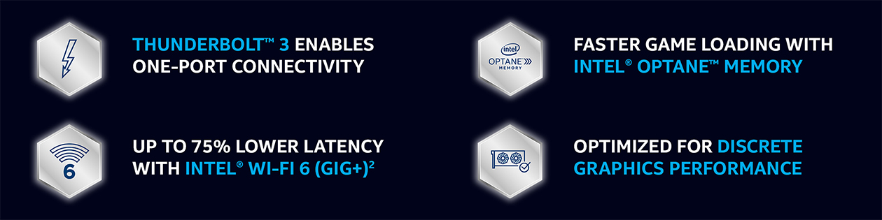 Gør endnu mere med10th gen fra Intel Information om Tunderbolt, Intel Optane, detaljeret grafik og Wi-Fi 6