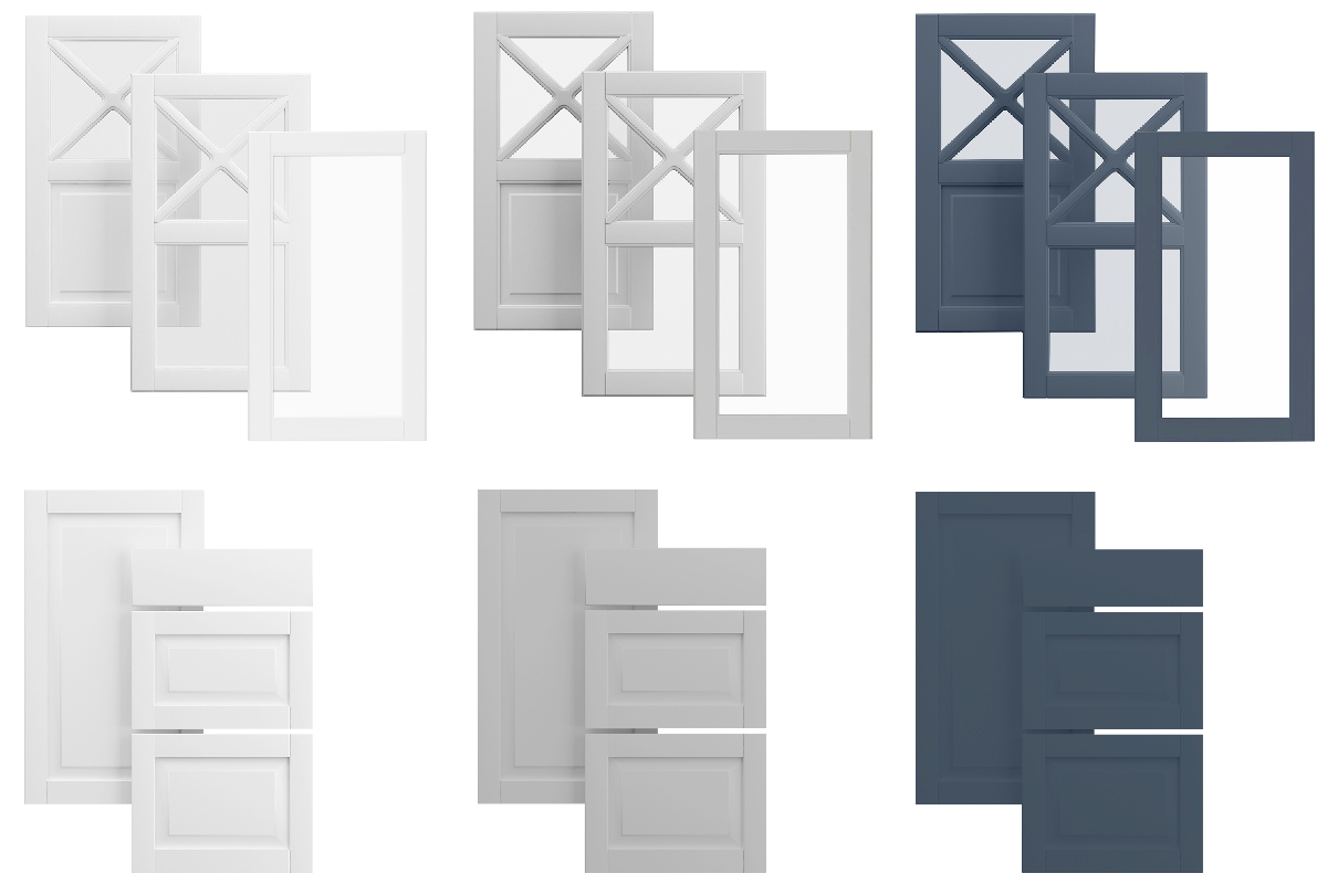Epoq Heritage køkken front Classic White, Blue Grey and Light Grey Epoq Heritage fronter