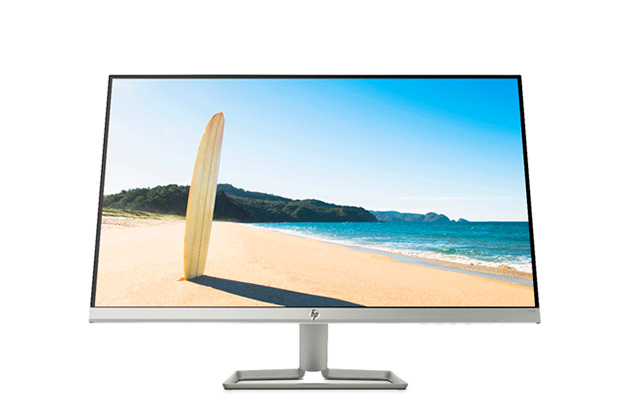 HP 27fw har en HD-skærm/1080p-skærm HP 27fw skærm set forfra