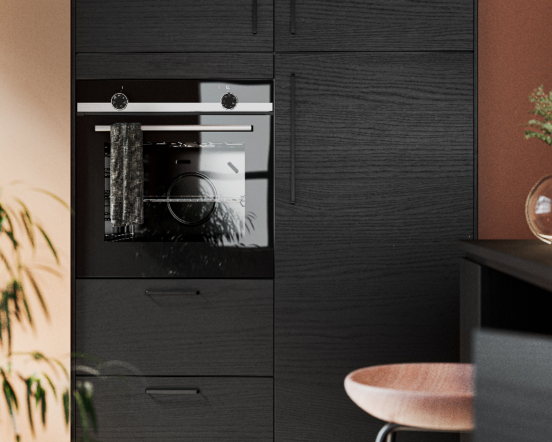 Epoq Edge Ash Black køkken Edge Black Ash køkken med ovn