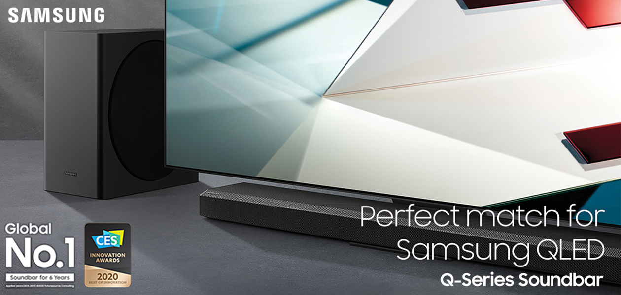 Samsung Q Symphony - det perfekte supplement til QLED Banner til Samsung Q Symphony