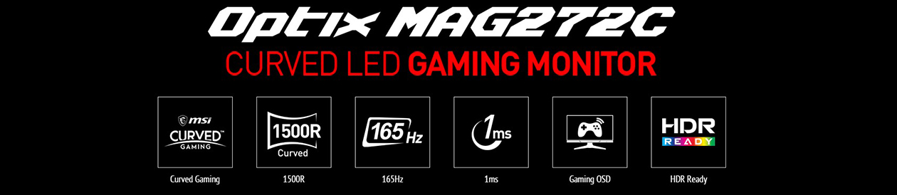 MSI OPTIX MAG272C Specifikationer for MSI OPTIX MAG272C
