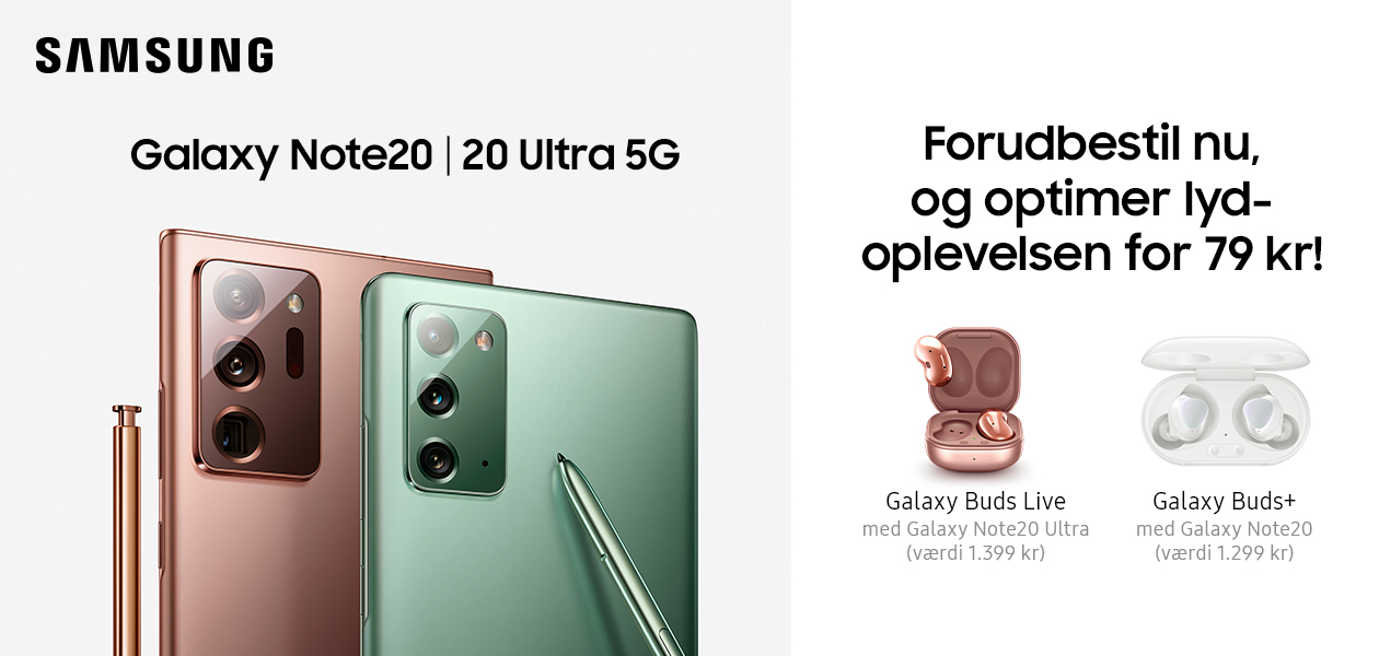 Samsung Galaxy Note 20 og Note 20 Ultra 5G – Forudbestil nu og optimér lydoplevelsen!