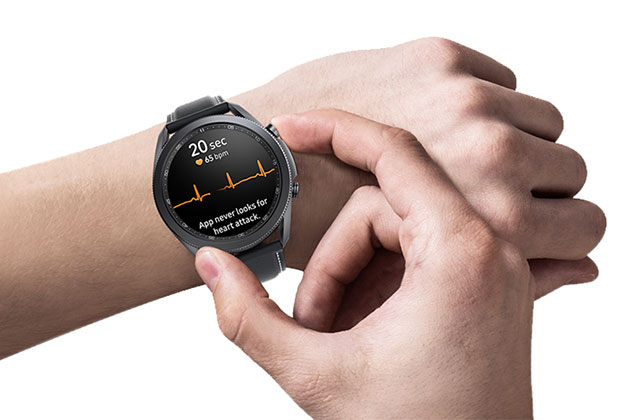 Brug dit ur hele dagen uden problemer Samsung Galaxy Watch 3 i farven Mystic Silver
