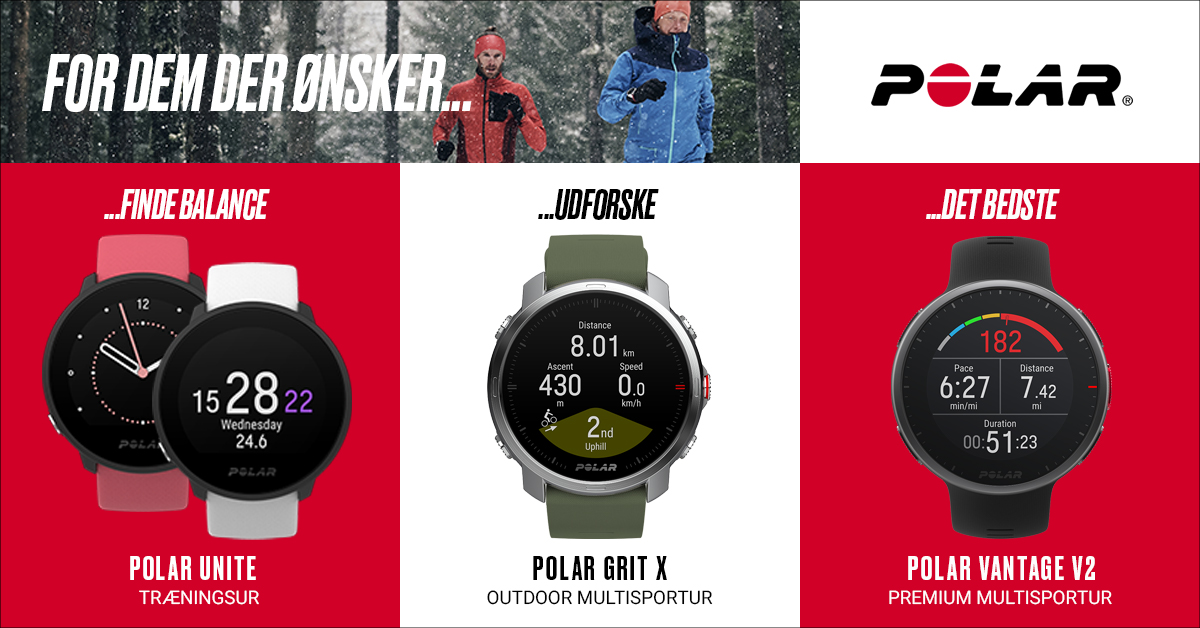 Polar er for dem, der ønsker at finde blance, udforske, og som vil det bedste Polar-banner med logo, flere sportsure og løbere i snevejr