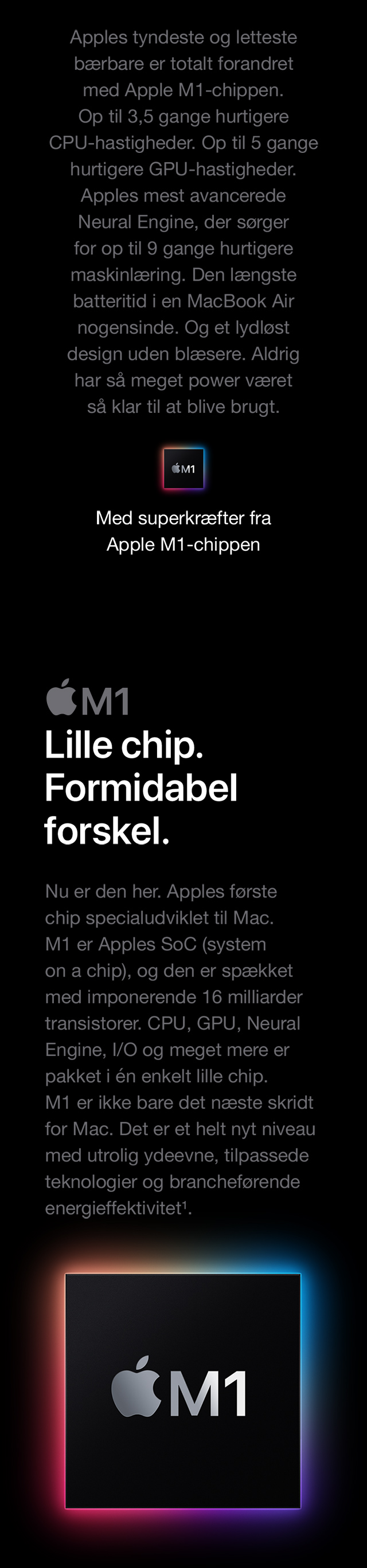 MacBook Air med Apple M1-chippen