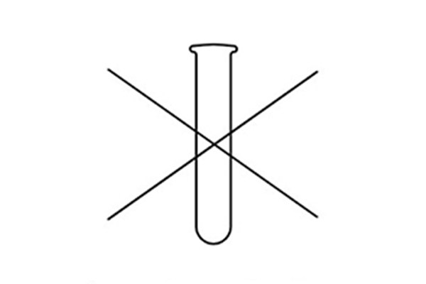 Rengør med vand Symbol af kemikalier