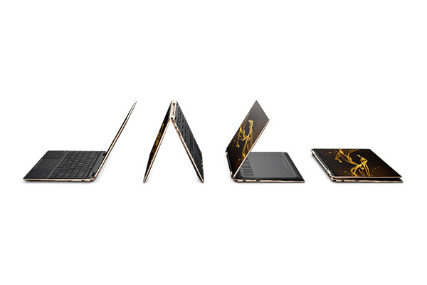 Spectre x360 set i fire forskellige positioner