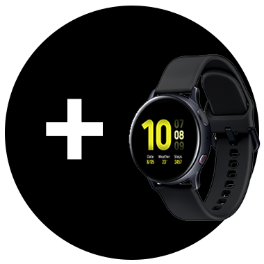 Køb Q80T eller Q90T – få Galaxy Watch Active2 40 mm Black Galaxy Watch Active2 40 mm Black