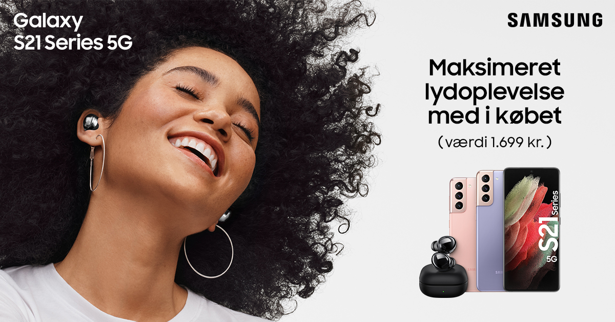 Køb Samsung Galaxy S21 og få Galaxy Buds Pro med i købet Køb Samsung Galaxy S21 og få Galaxy Buds Pro med i købet