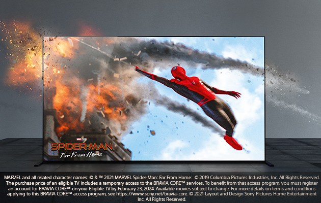 Se film der er inkluderet i BRAVIA XR Spiderman på skærmen