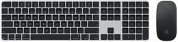 Magic Keyboard med Touch ID og Magic Mouse vist ovenfra