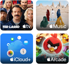 Apple One-felter – Apple TV, Apple Music, iCloud+ og Apple Arcade