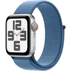 Apple Watch SE 2nd Gen 40mm LTE (Sølv Alu/Vinter blå sportsrem)