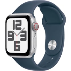 Apple Watch SE 2nd Gen 40mm LTE (Sølv Alu/Storm blå sportsrem M/L)