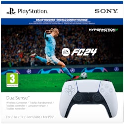 PS5 DualSense trådløs controller (hvid) + EA SPORTS FC 24 pakke