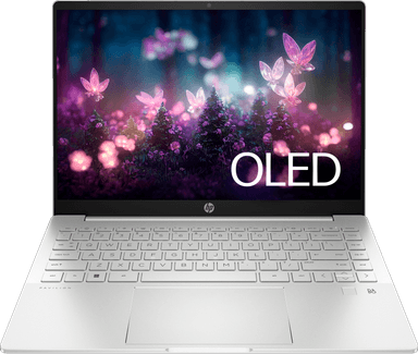 HP Pavilion Plus i7-13/16/1.024/OLED 14" bærbar computer (Natural Silver)