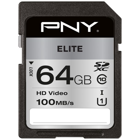 PNY Elite SDXC hukommelseskort 64 GB