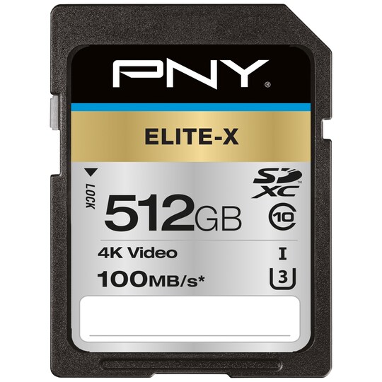 PNY Elite-X SDXC hukommelseskort 512 GB