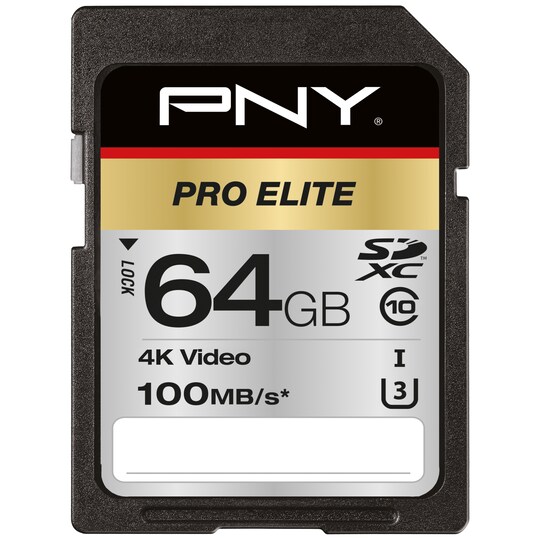 PNY Pro Elite SDXC hukommelseskort 64 GB