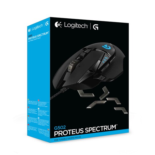 Logitech G502 Proteus Spectrum RGB gaming-mus - sort