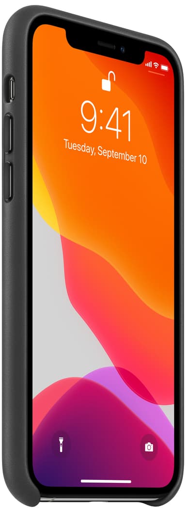 iPhone 11 Pro lædercover (sort)