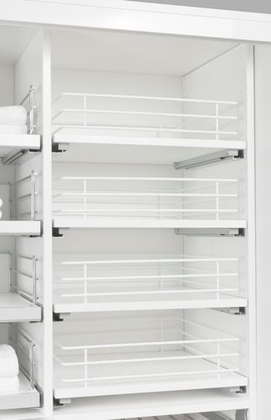 Epoq udtrækkelig trådkurv 60cm med MDF bund (hvid)