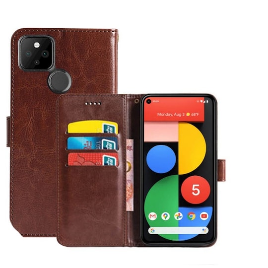 Wallet Cover 3-kort Google Pixel 5  - brun