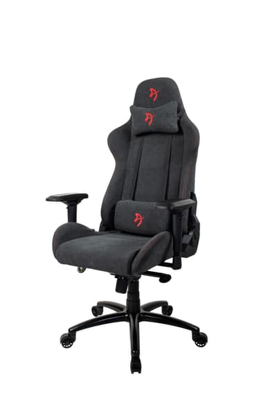 Arozzi Verona Signature Soft Fabric gaming stol (grå med rødt logo)